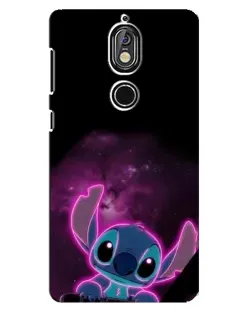 Чехол для Nokia 7 с картинкой «Неоновый Stitch»