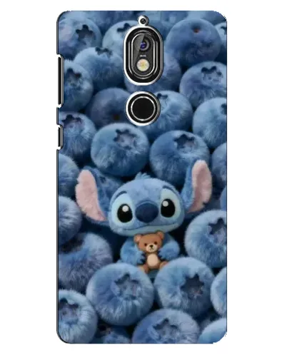 Чехол для Nokia 7 с картинкой «Стич и голубика»