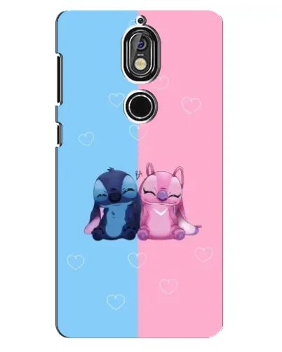 Чехол для Nokia 7 с картинкой «Stitch и Angel Love»