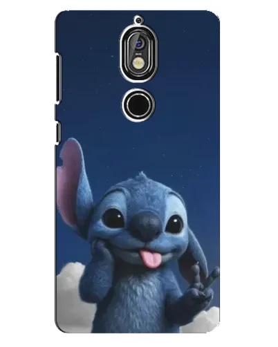 Чехол для Nokia 7 с картинкой «Стич в облаках»