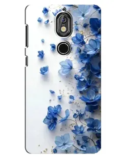 Чехол для Nokia 7 с картинкой «Голубой цветочный каскад»