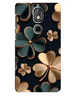 Чехол для Nokia 7 с картинкой «Клевер в золоте»