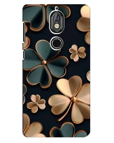 Чехол для Nokia 7 с картинкой «Клевер в золоте»