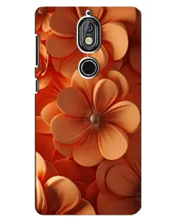 Чехол для Nokia 7 с картинкой «Оранжевый макро цветок»