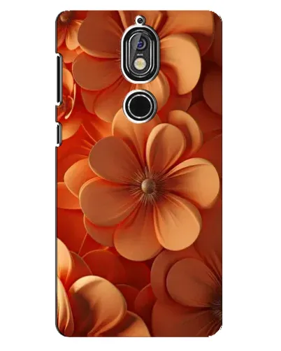 Чехол для Nokia 7 с картинкой «Оранжевый макро цветок»