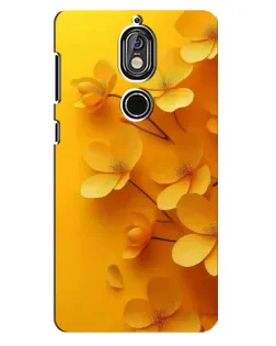 Чехол для Nokia 7 с картинкой «Золотые лепестки»