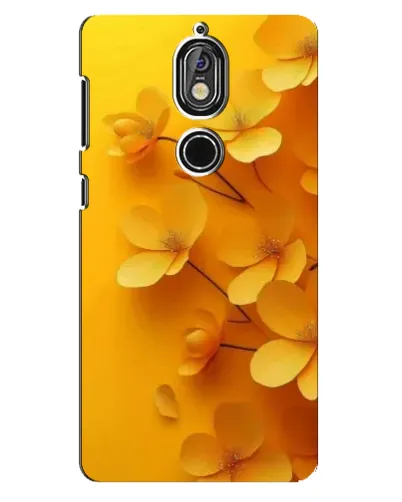 Чехол для Nokia 7 с картинкой «Золотые лепестки»