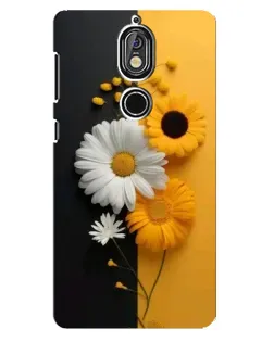 Чехол для Nokia 7 с картинкой «Подсолнух и ромашка»