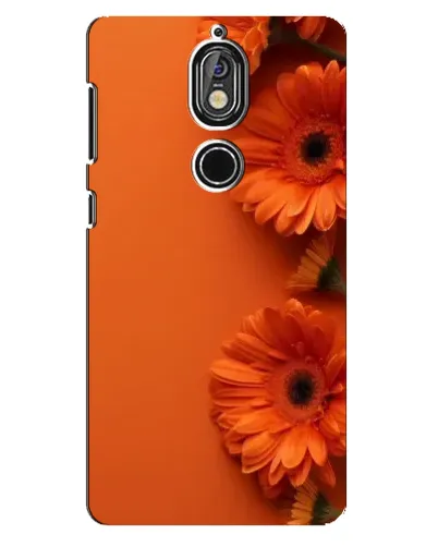 Чехол для Nokia 7 с картинкой «Оранжевые герберы»