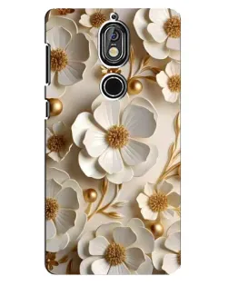 Чехол для Nokia 7 с картинкой «Белие бумажние  цвети»