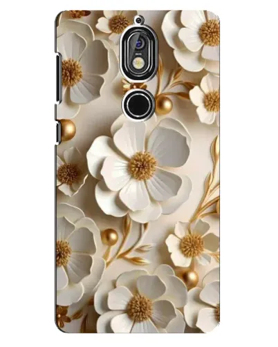 Чехол для Nokia 7 с картинкой «Белие бумажние  цвети»