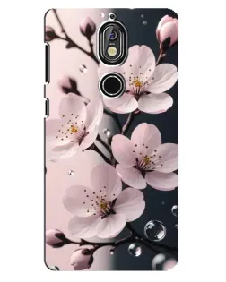 Чехол для Nokia 7 с картинкой «Нежная сакура и капли»