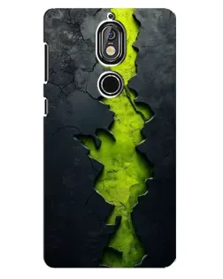 Чехол для Nokia 7 с картинкой «Салатовый разлом скалы»