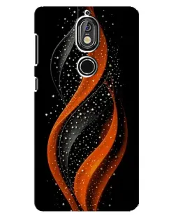 Чехол для Nokia 7 с картинкой «Огненная звездная волна»