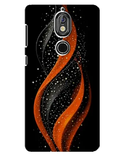 Чехол для Nokia 7 с картинкой «Огненная звездная волна»