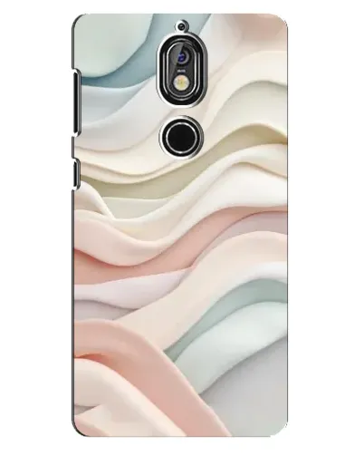 Чехол для Nokia 7 с картинкой «Пастельные нежные волны»
