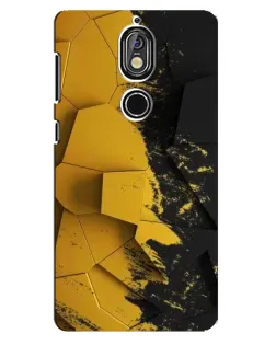 Чехол для Nokia 7 с картинкой «Золотые осколки геометрии»