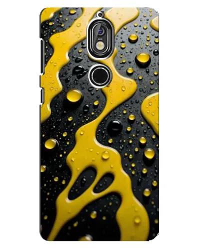 Чехол для Nokia 7 с картинкой «Жидкое желтое золото»