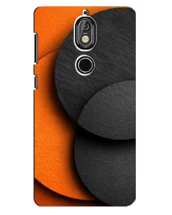 Чехол для Nokia 7 с картинкой «Геометрия оранжевых кругов»