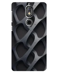 Чехол для Nokia 7 с картинкой «Объемное серое плетение»