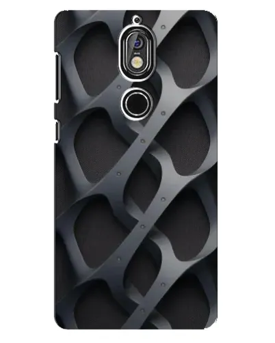 Чехол для Nokia 7 с картинкой «Объемное серое плетение»