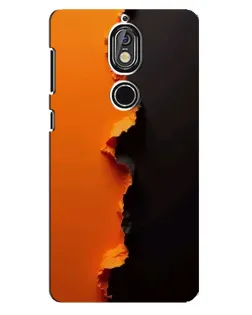Чехол для Nokia 7 с картинкой «Оранжевый разлом»