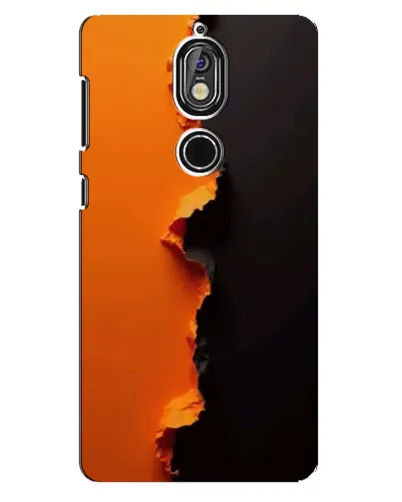 Чехол для Nokia 7 с картинкой «Оранжевый разлом»