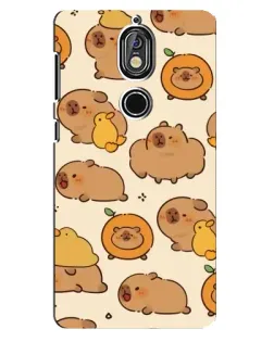 Чехол для Nokia 7 с картинкой «Капибары с апельсинами» Чехол для Nokia 7 с картинкой «Капибары с апельсинами»