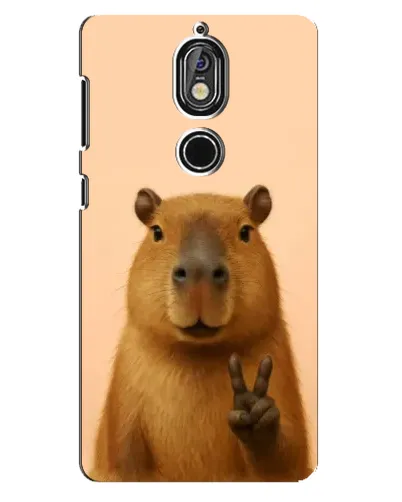 Чехол для Nokia 7 с картинкой «Капибара виктория»