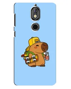 Чехол для Nokia 7 с картинкой «Капибара на скейте»