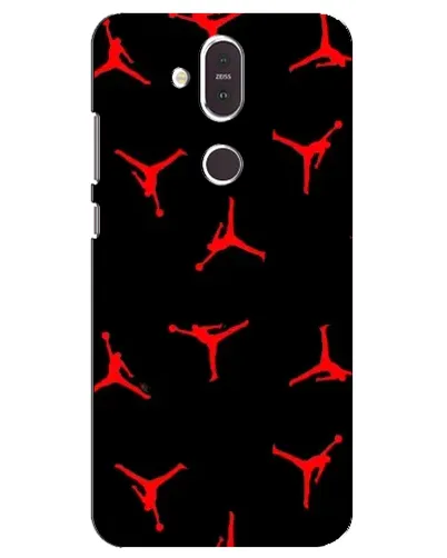 Чохол для Nokia 8.1 (2018) з картинкою «Jordan Red Pattern»