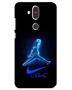 Чохол для Nokia 8.1 (2018) з картинкою «Jordan Neon Blue»