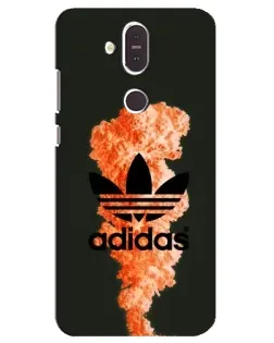Чохол для Nokia 8.1 (2018) з картинкою «Помаранчевий дим Adidas»