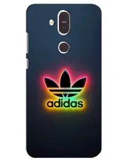 Чохол для Nokia 8.1 (2018) з картинкою «Неоновий Adidas»