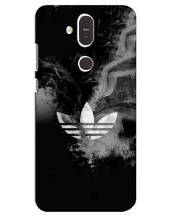 Чохол для Nokia 8.1 (2018) з картинкою «Абстрактний дим Adidas»