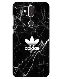 Чохол для Nokia 8.1 (2018) з картинкою «Білий мармур Adidas»
