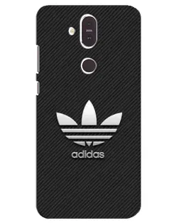 Чохол для Nokia 8.1 (2018) з картинкою «Adidas Карбонова текстура»