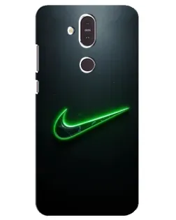 Чохол для Nokia 8.1 (2018) з картинкою «Неоновий контур Nike»