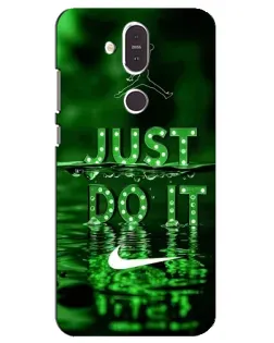 Чохол для Nokia 8.1 (2018) з картинкою «Зелений неоновий Nike»