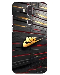 Чохол для Nokia 8.1 (2018) з картинкою «Золотий Nike на металі»