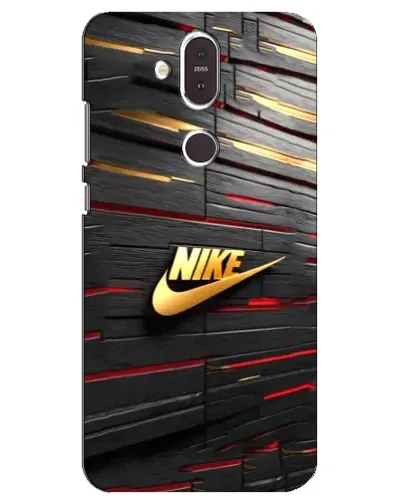 Чохол для Nokia 8.1 (2018) з картинкою «Золотий Nike на металі»