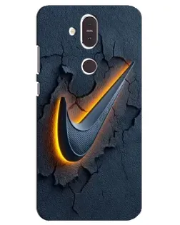 Чохол для Nokia 8.1 (2018) з картинкою «Об'ємний логотип Найк»