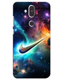 Чохол для Nokia 8.1 (2018) з картинкою «Космічний Nike Swoosh»