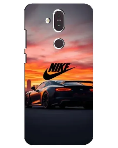 Чохол для Nokia 8.1 (2018) з картинкою «Nike та суперкар»