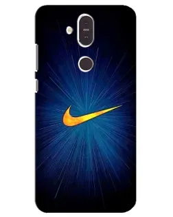Чехол для Nokia 8.1 (2018) с картинкой «Синий пульс Nike» Чехол для Nokia 8.1 (2018) с картинкой «Синий пульс Nike»