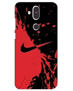 Чехол для Nokia 8.1 (2018) с картинкой «Красные брызги Nike» Чехол для Nokia 8.1 (2018) с картинкой «Красные брызги Nike»
