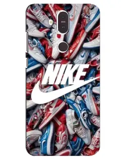 Чехол для Nokia 8.1 (2018) с картинкой «Коллаж кроссовок Найк» Чехол для Nokia 8.1 (2018) с картинкой «Коллаж кроссовок Найк»