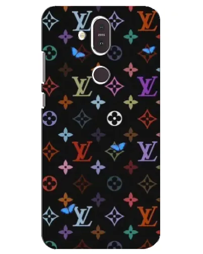 Чохол для Nokia 8.1 (2018) з картинкою «Кольорова монограма LV»