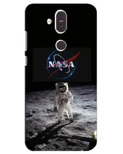 Чохол для Nokia 8.1 (2018) з картинкою «Астронавт на Місяці»