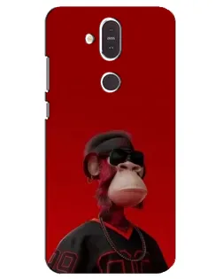 Чохол для Nokia 8.1 (2018) з картинкою «Bored Ape в червоному» Чохол для Nokia 8.1 (2018) з картинкою «Bored Ape в червоному»